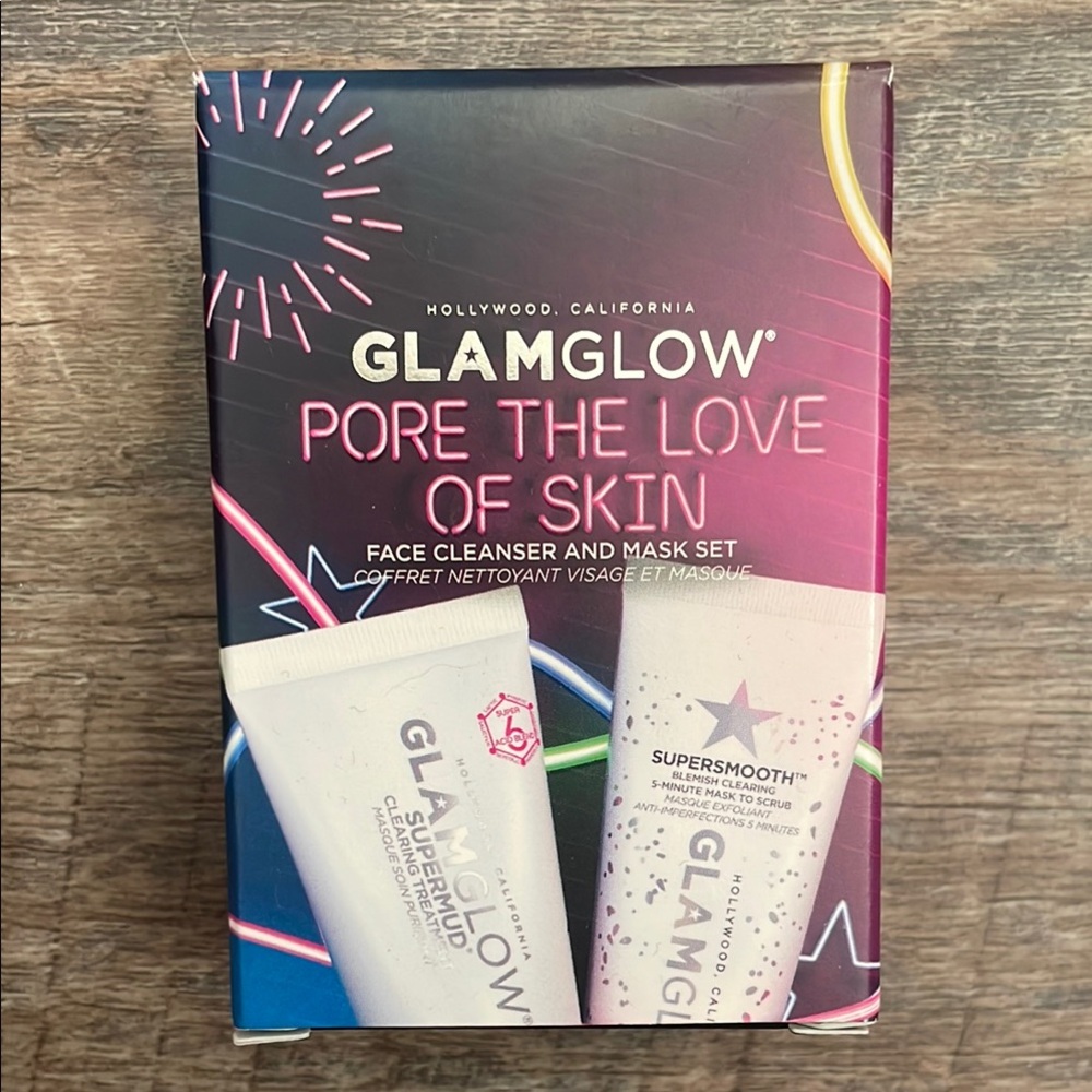 New glamglow face cleanser and mask set